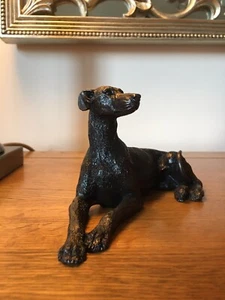  Greyhound - Figurine / Sculpture / Ornament / Bronze Resin - Lurcher - Picture 1 of 7