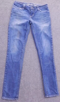 De colección. Pantalones de mezclilla ajustados American Eagle elásticos tiro bajo medianos Azul Lavado Talla 6 Reg Foto 1 de 4