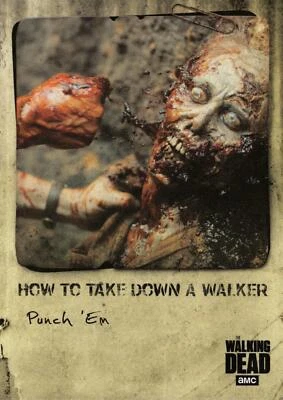 Walking Dead Hunters Hunted HOW TO TAKE DOWN A WALKER Insert HT-4 / PUNCH 'EM - Image 1 of 2