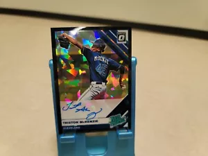 TRISTON MCKENZIE Panini Donruss Optic RC Auto Black Cracked Ice Prizm /25 Rookie - Picture 1 of 6