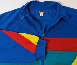 Lego Mens XL Blue Red Teal Yellow Full Zip Hoodless Sweatshirt Target Collab - Picture 1 of 5