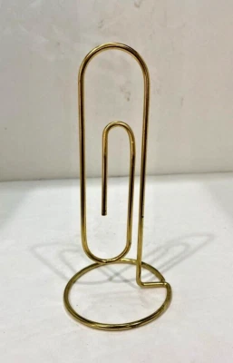 Large Gold Tone 7" Paper Clip  Photo Holder - Image 1 of 2