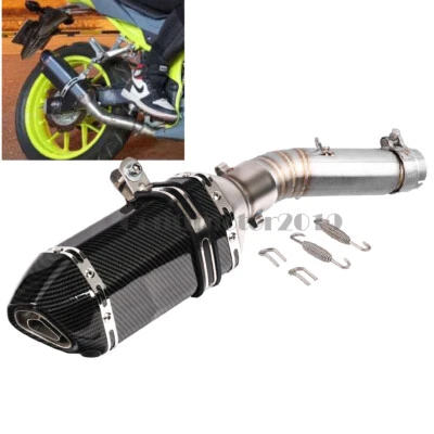 Tubo de enlace de escape para silenciador Honda CBR500R CB500X CB500F 12" con deflector atornillado Foto 1 de 4