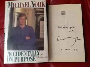 Michael York SIGNED Autobio Cabaret Liza 3 Musketeers Raquel Liz Taylor HC/DJ  - Bild 1 von 12