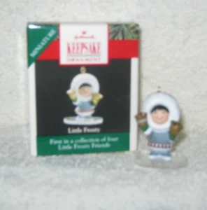 Hallmark Ornament - Little Frosty Friends Little Frosty Miniature - Dated 1990 - Picture 1 of 5