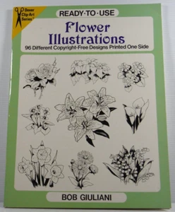 Flower Illustrations Ready to Use by Bob Giuliani 96 copyright-free 1996 Dover - Picture 1 of 12