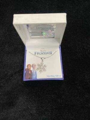 Nuevo Collar Colgante Copo de Nieve Disney Frozen 2 Circonitas Cúbicas en Plata de Ley Foto 1 de 3