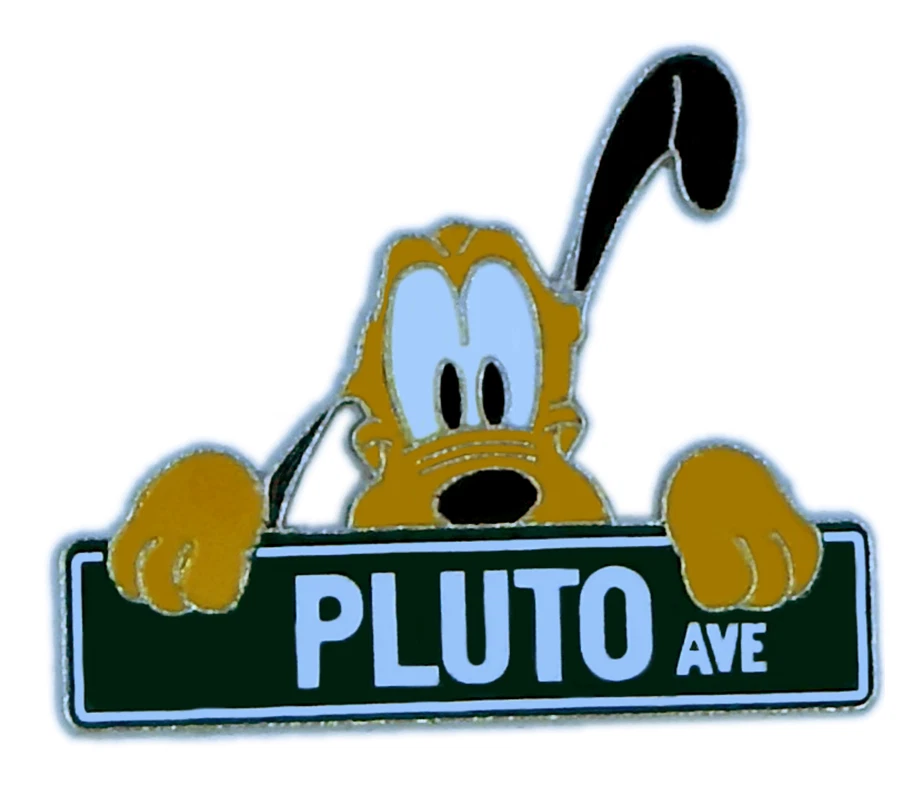 Prendedor comercial individual de la colección de letreros de calle Pluto Avenue parque Disney nuevo Foto 1 de 1