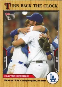 2021 Topps Now Turn Back The Clock Clayton Kershaw #79 Baseballkarte (PR: 328) - Bild 1 von 2