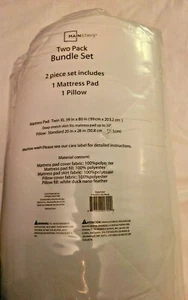 Mainstays Twin XL Mattress Pad And Pillow - Picture 1 of 1