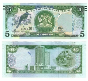 2017 (2006) Trinidad & Tobago 5 Dollar Banknote P47c UNC - Picture 1 of 1