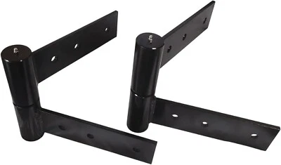 Heavy-Duty Gate Hinge, 9-Inch Uphill Swing, 1,000 lb Capacity, Black Powder Coat - Image 1 of 3