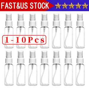 30/60ML Travel Spray Bottle Plastic Transparent Perfume Empty Atomizer USA - Picture 1 of 11