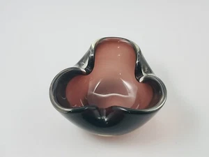 Murano Art Glass Dish Bowl MCM Sommerso Flavio Poli? Italy 1960s Amethyst - Picture 1 of 9