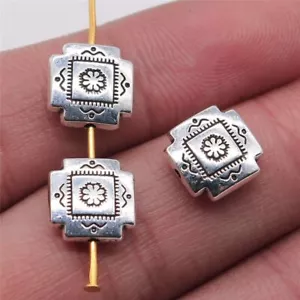 Kostenloser Versand 150 Stck. Antik Silber Quadratisch Zwischenring Perlen 10x4 mm B15018 - Bild 1 von 3