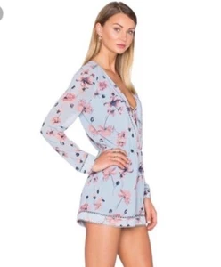 House of Harlow x Revolve Mila Floral Long Sleeve Feminine Romper Size Medium - Picture 1 of 15