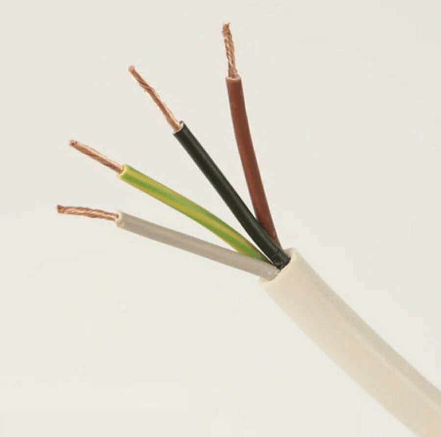 JAYLOW White 0.75mm 4 Core 3094Y (H05V2V2-F) Round Heat Resistant Flexible Cable flex