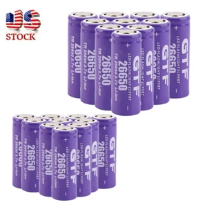 LOTE de 1-10 piezas de batería recargable de 3,7 V para linterna con antorcha LED - Imagen 1 de 20