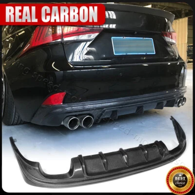 For 2013-2019 Lexus IS250 IS350 IS F Sport Real Carbon Rear Bumper Lip Diffuser - Image 1 of 4