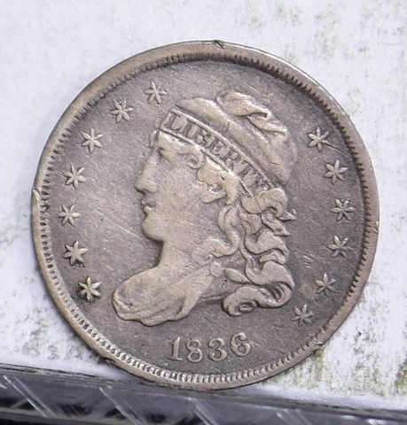 1836 Half Dime - Large 5 - VF Details (#46765) Cover