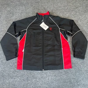 North End Jacket Youth Large Black Red Full Zip Lightweight Golf Windbreaker NWT - Picture 1 of 17