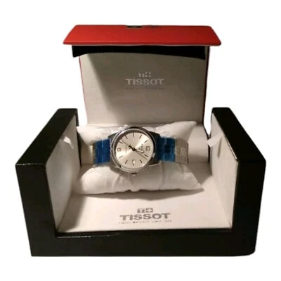 Reloj Pulsera Tissot PR100 Acero Inoxidable Pulsera Cristal Zafiro T049410B con Caja Foto 1 de 4