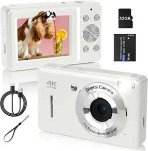 Digital Camera, 44MP FHD 1080P Camera for Kid with 16X Zoom anti Shake, Compact - Picture 1 of 7