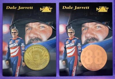 Dale Jarrett 1997 Pinnacle Mint PROMO PACK Die-Cut Card, Coin & Bronze Insert P1 - Image 1 of 4