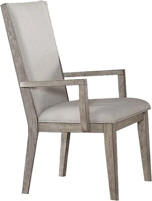 Acme Rocky Arm Chair (Set-2) - Fabric & Gray Oak - Image 1 of 4