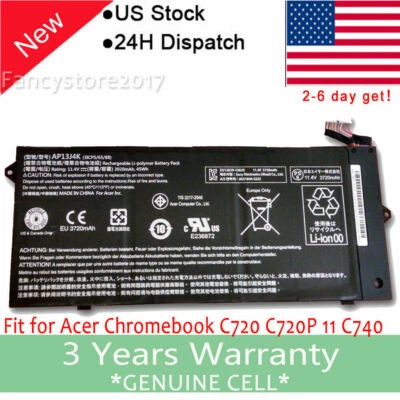AP13J3K Battery for Acer Chromebook 11.6"Inch 11 C740 C720 C720P Laptop AP13J4K - Image 1 of 4