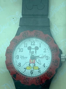 Orologio Topolino Disney Nuovo con scatola bambino tempo insegnante rosso blu cornici gialle - Foto 1 di 9