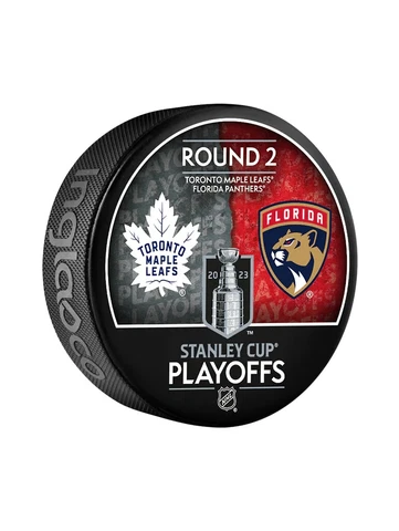 2023 Stanley Cup Playoffs RD 2 Toronto Maple Leafs vs Florida Panthers Puck Cover