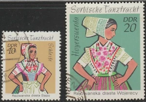 DDR 1971 SC# 1294 - 1295 - Sorbian Dance Costumes - Used Lot # 117 - Picture 1 of 1