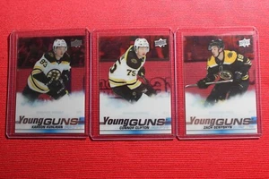 2019-20 YG Young Guns Clear Cut Acetate Rookie RC Boston Bruins (3 Cards Lot) - Bild 1 von 2