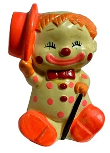 Vintage 60s-70s 6" Clown Hobo Brinns Coin Bank Ceramic - Picture 1 of 3