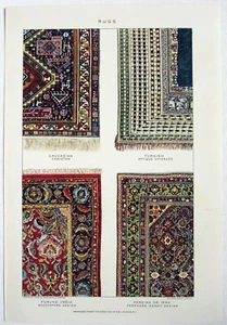 Oriental Rugs - Original 1902 Dated Stone Chromo-Lithograph by Julius Bien & Co. - Picture 1 of 3