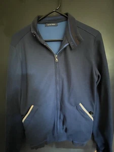 Zara Man Men’s M Jacket - Blue With Tan Elbow Patches - Great Shape - Picture 1 of 12