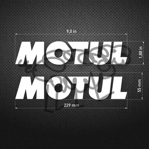 Adesivo MOTUL ricambio decalcomania 9" - 229 mm fustellato adesivo autocollante - Foto 1 di 2