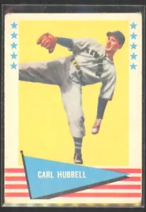 1961 Fleer Baseball Greats POOR (Crease) Carl Hubbell #45 - Picture 1 of 2