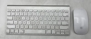 Apple A1314 Wireless Keyboard MC184LL/A & Bluetooth Magic Mouse A1296 MB829LL/A - Picture 1 of 8