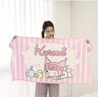 Sanrio Kuromi Lightweight Beach Bath Towel Purple Super Soft - Image 1 of 4