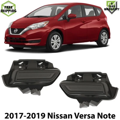 Front Fog Lights Cover Texture Left & Right Side For 2017-2019 Nissan Versa Note Foto 1 de 4
