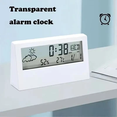 Digital Display Table Clock Electronic Design Desk Clock  Work Space - Image 1 of 4