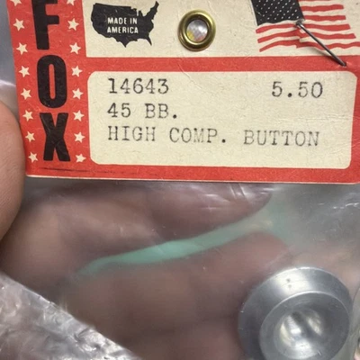 Fox 45 BB Botón Alta Compresión Número de Pieza 14643 Foto 1 de 4