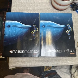 Set of 2 EnVisionmath 2.0 Volumes 1 & 2 Math Textbooks 2017 GRADE 5 - Picture 1 of 5
