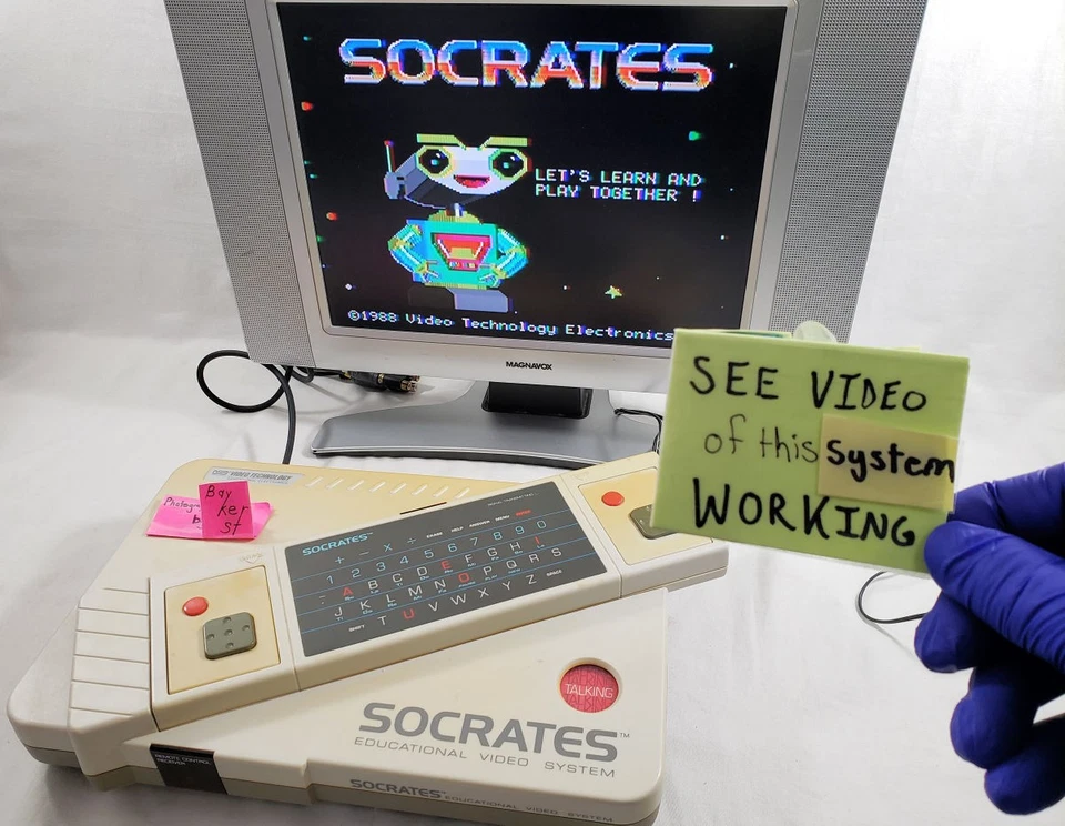 Socrates Eductional Video System VTech WORKS Tested SEE VIDEO Talking Cartridge - Image 1 of 4