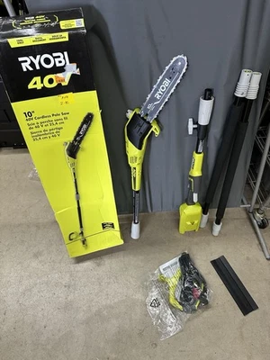 Sierra de poste a batería inalámbrica Ryobi RY40506BTL 10 pulgadas 40 V (solo herramienta) caja abierta Foto 1 de 4