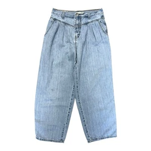 Levi’s Premium Big E 80s Balloon Leg Light Denim Jeans Crop Women Size 29 - Picture 1 of 13