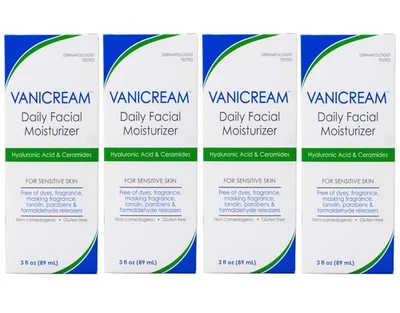 Crema hidratante facial diaria Vanicream, 3 oz, ácido hialurónico - Paquete de 4 Foto 1 de 4