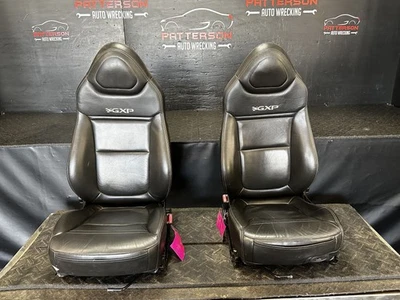 07-10 PONTIAC SOLSTICE GXP FRONT DRIVER & PASSENGER SEATS BLACK LEATHER 192 - Image 1 of 4